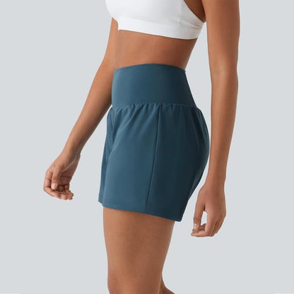 Short deportivo de mujer con cintura alta y bolsillos – DORA