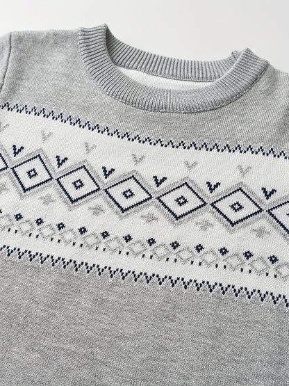 LARS - Jersey casual de punto con bloques de color para niño