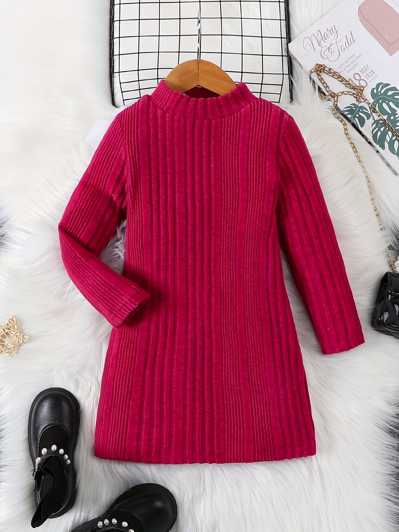 LIA - Jersey térmico largo de punto para niñas