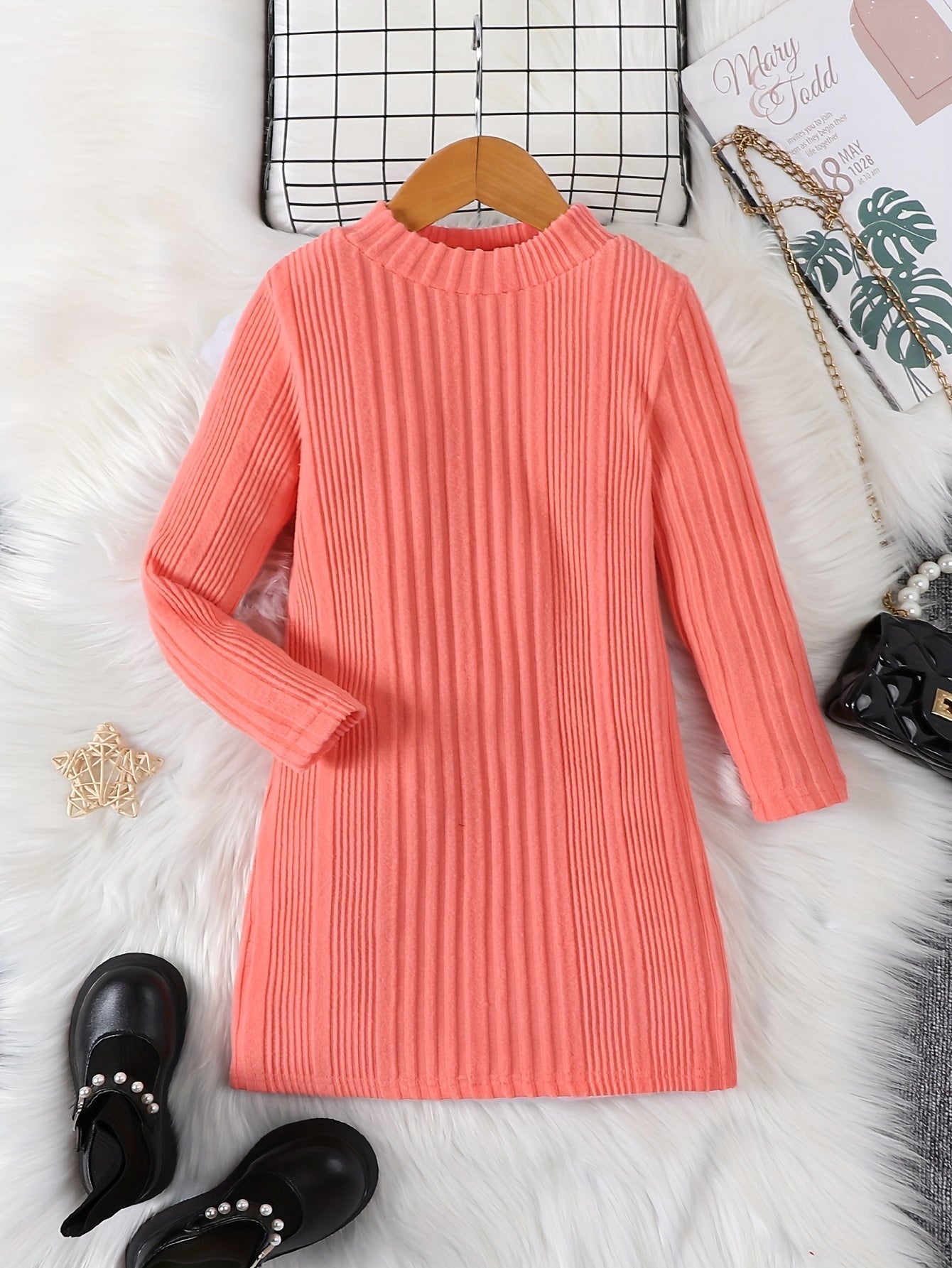 LIA - Jersey térmico largo de punto para niñas