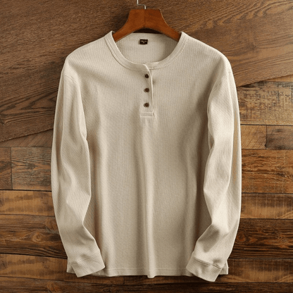 Camiseta Henley de manga larga para hombre – Bravent