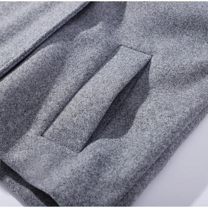 Abrigo de mujer mezcla de lana con cuello alto y botones – ELIANE