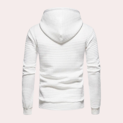 DIEGO - Sudadera con capucha texturizada y cordón ajustable para hombre