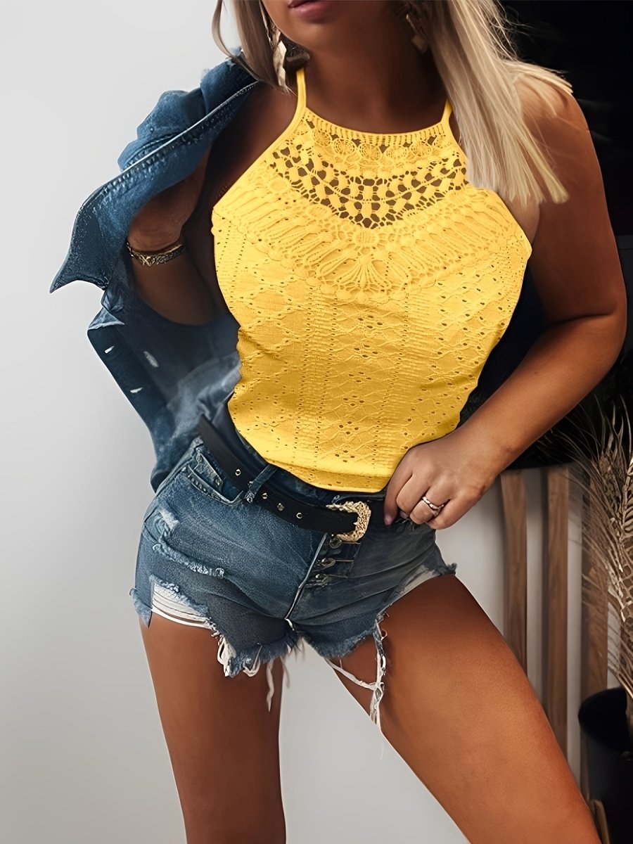 Top veraniego sin mangas para mujer con diseño fluido – YINTA