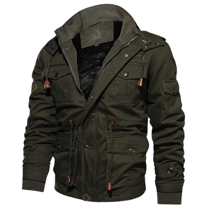 MARC - Chaqueta táctica para exteriores con múltiples bolsillos para hombre
