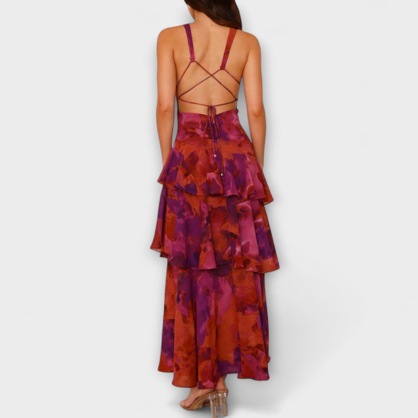 Vestido maxi de verano con escote profundo en V – ALEXANDRA