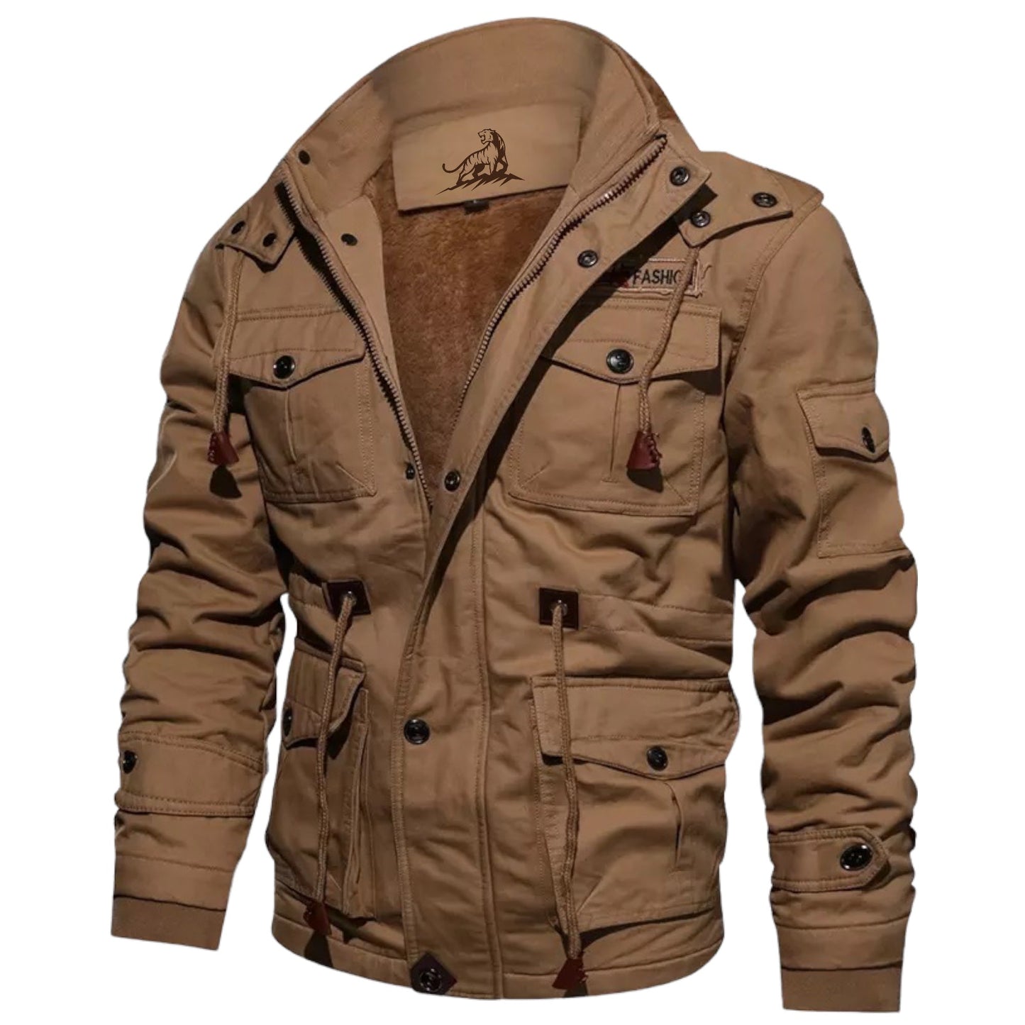 MARC - Chaqueta táctica para exteriores con múltiples bolsillos para hombre