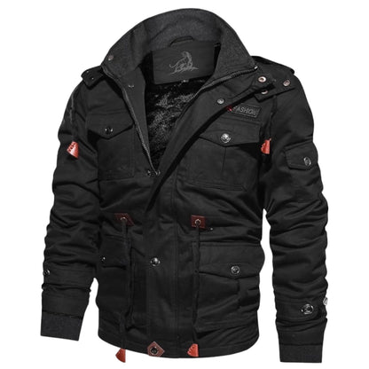 MARC - Chaqueta táctica para exteriores con múltiples bolsillos para hombre