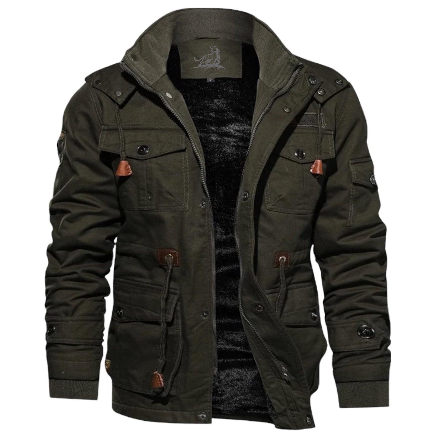 MARC - Chaqueta táctica para exteriores con múltiples bolsillos para hombre