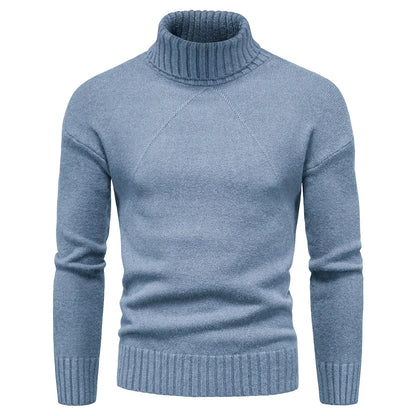 EMIL - Suéter de punto casual con cuello alto para hombre
