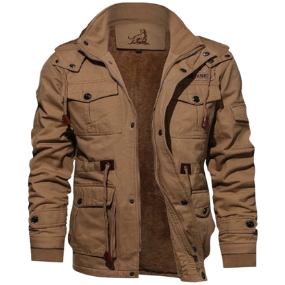 MARC - Chaqueta táctica para exteriores con múltiples bolsillos para hombre