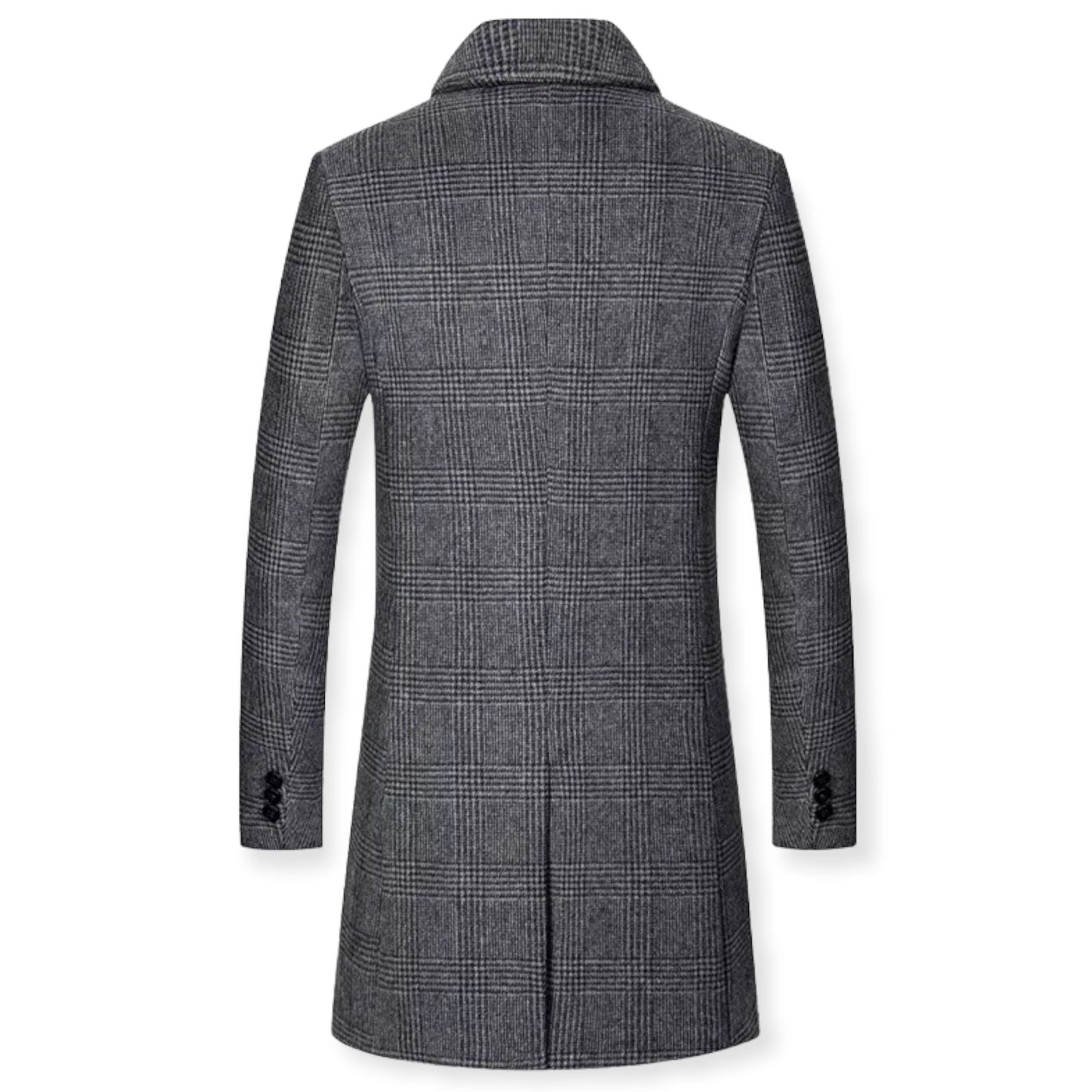 VIGGO - Abrigo de hombre de lujo con diseño a cuadros