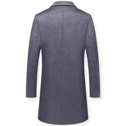 ELTON - Abrigo largo elegante con botones para hombre