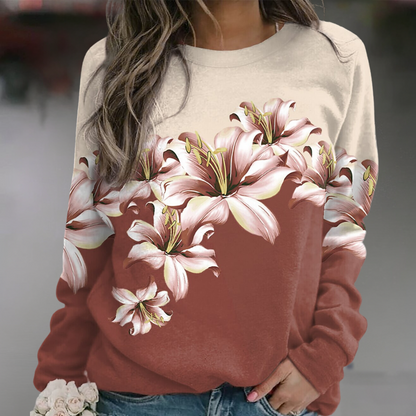 LIA - Sudadera con estampado floral para mujer