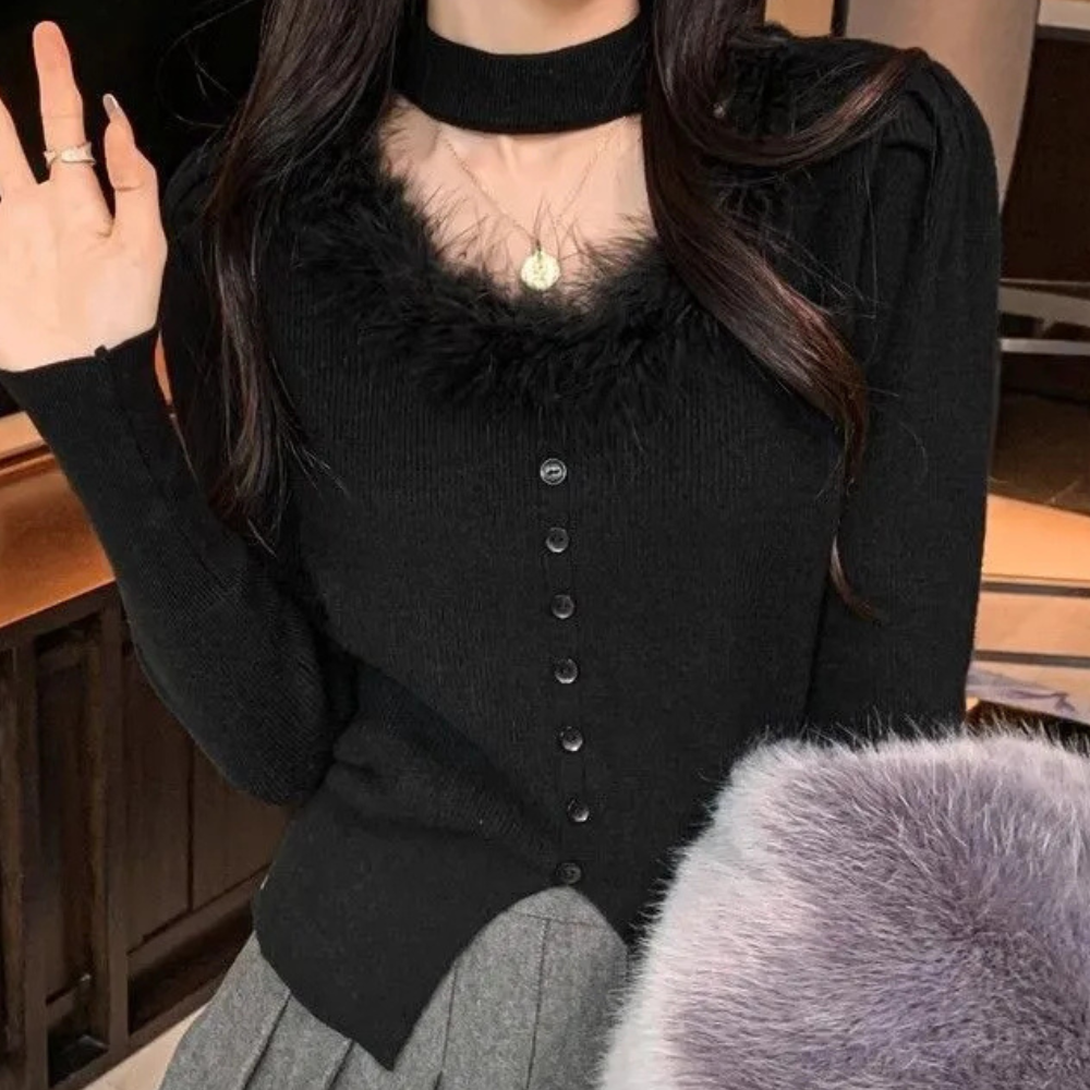 Top de punto para mujer con ajuste suave y diseño versátil – SELENE