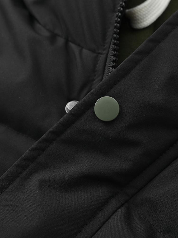 BRUNO - Chaqueta de invierno acolchada de doble capa con capucha para hombre