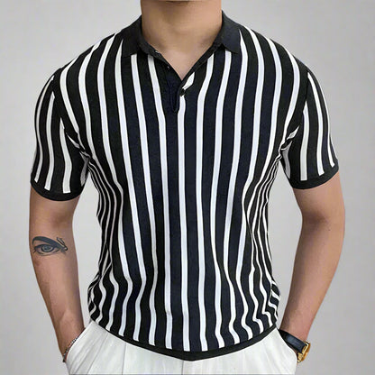 Polo de manga larga con cuello clásico para hombre – MERAVO