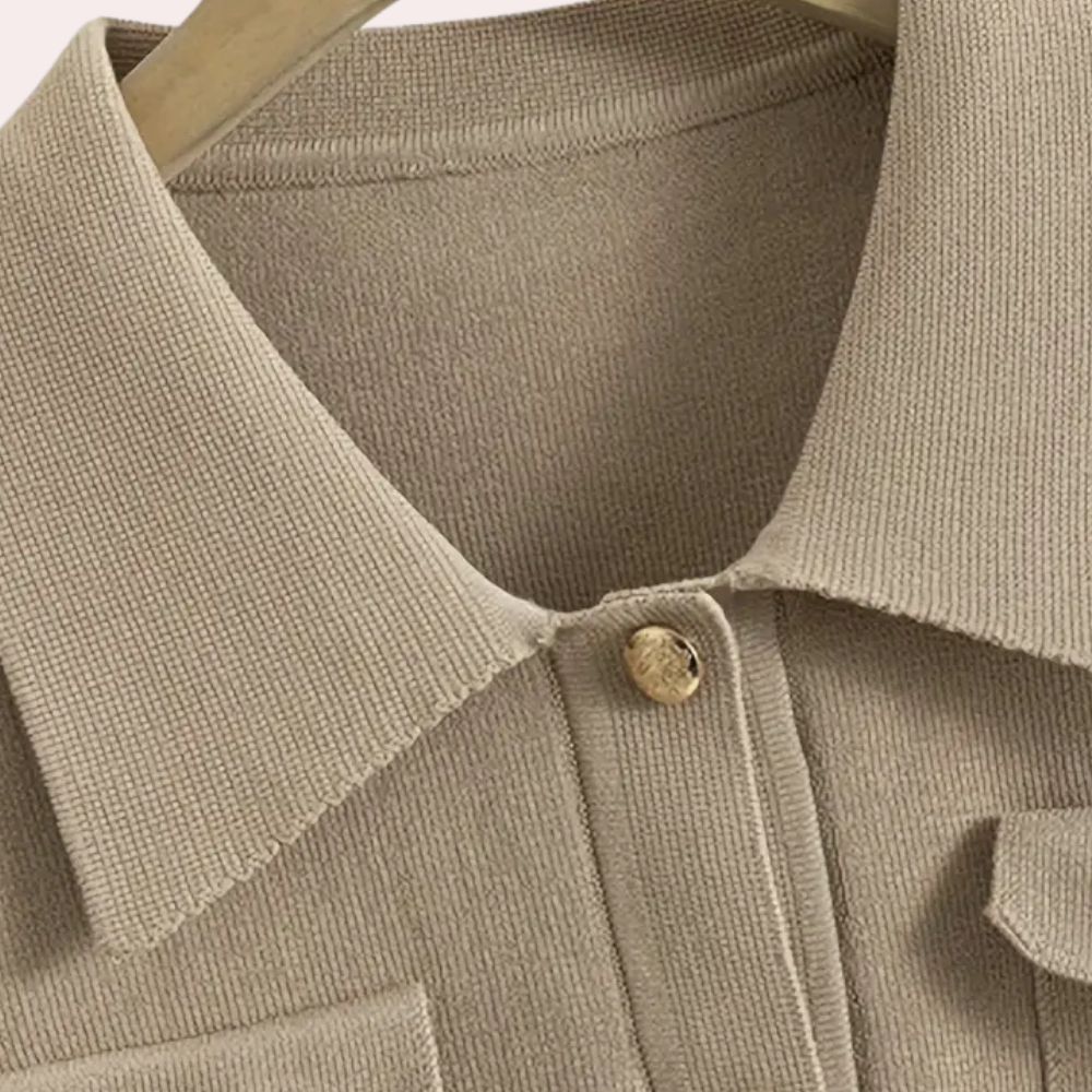 Vestido camisero largo de manga larga con botones – ADELYS