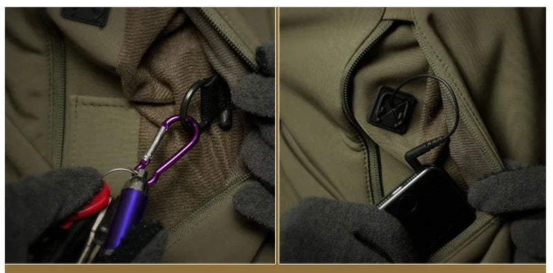 VALENTIN - Chaqueta táctica con capucha y bolsillos para hombre