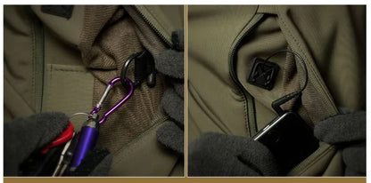 VALENTIN - Chaqueta táctica con capucha y bolsillos para hombre