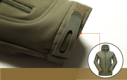 VALENTIN - Chaqueta táctica con capucha y bolsillos para hombre