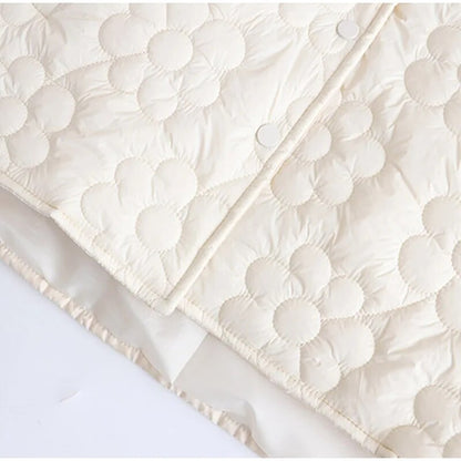 ARALYN - Abrigo de invierno para mujeres con flores prensadas