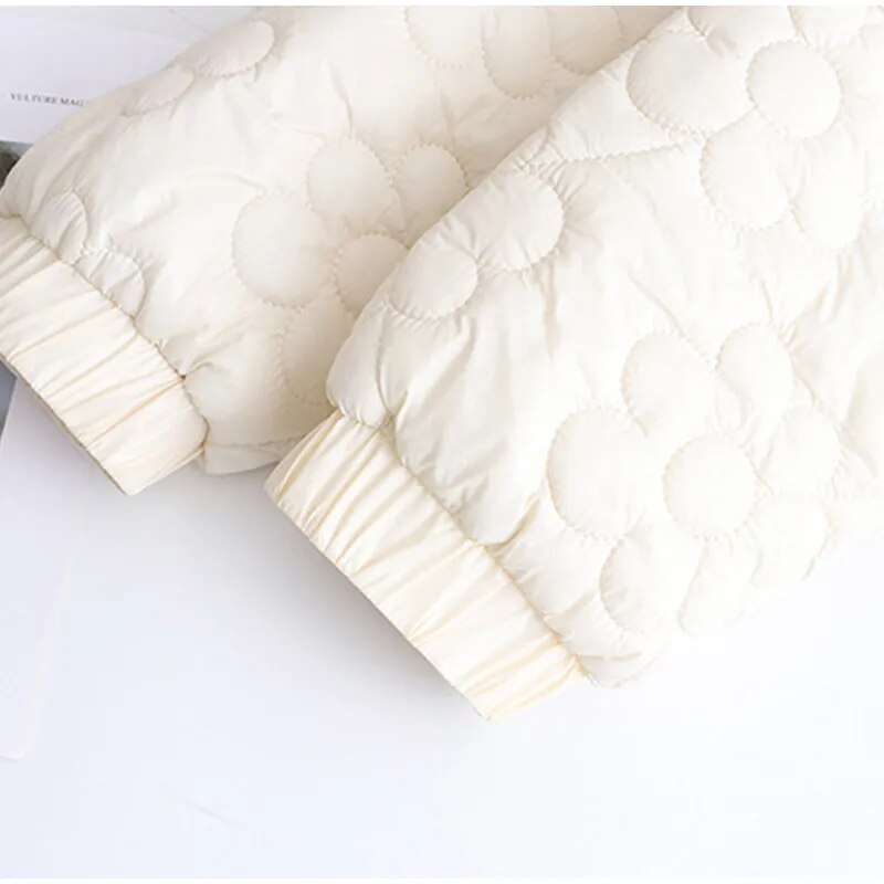 ARALYN - Abrigo de invierno para mujeres con flores prensadas