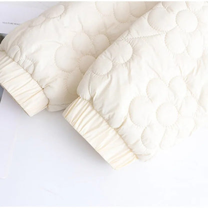 ARALYN - Abrigo de invierno para mujeres con flores prensadas