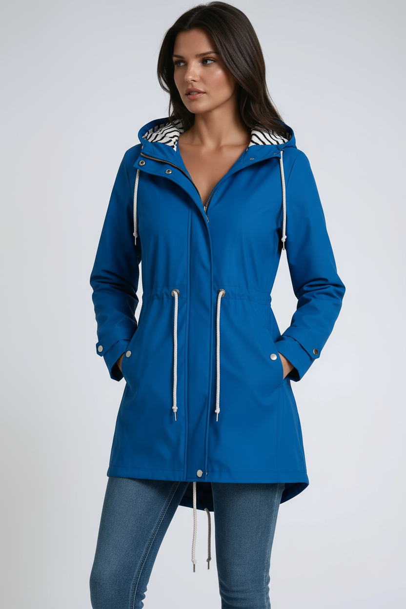 Chaqueta parka impermeable de mujer con capucha – ELINOR