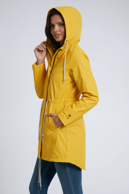 Chaqueta parka impermeable de mujer con capucha – ELINOR