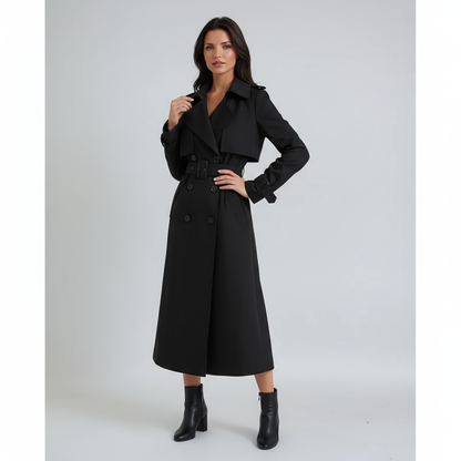 CHAMORA – Abrigo trench de invierno para mujer con cinturón ajustable