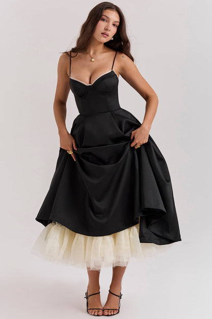 Vestido de Cocktail Elegante para Damas en Estilo Midi para Fiestas y Eventos Especiales – Agota