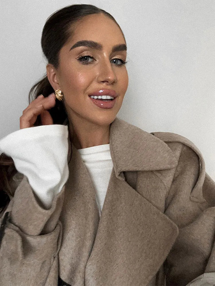 RIA – Chaqueta corta tipo gabardina para mujer