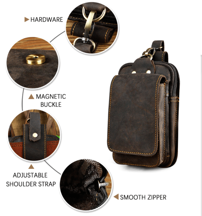 Riñonera de cuero para hombre – VALTERIO