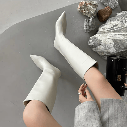 Botas altas sintéticas elegantes para mujer con punta – ADA