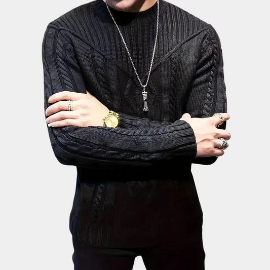 BRUNO - Jersey de punto trenzado para hombre