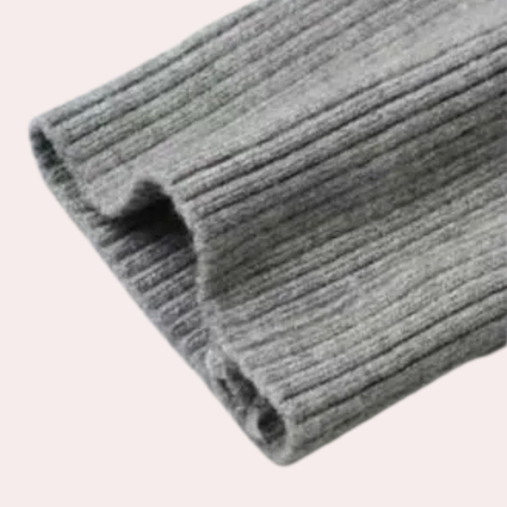 Jersey de punto acanalado con cuello redondo y ajuste cómodo – SYLVAINE