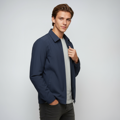 IANVAR – Chaqueta de entretiempo para hombre con cremallera y estilo casual
