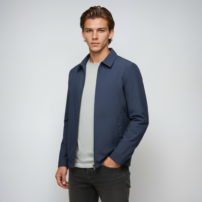 IANVAR – Chaqueta de entretiempo para hombre con cremallera y estilo casual