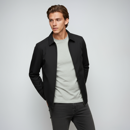 IANVAR – Chaqueta de entretiempo para hombre con cremallera y estilo casual