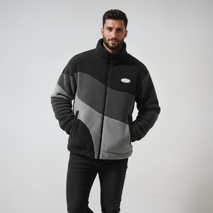 REVARN – Chaqueta de hombre estilo vintage en tejido polar cálido