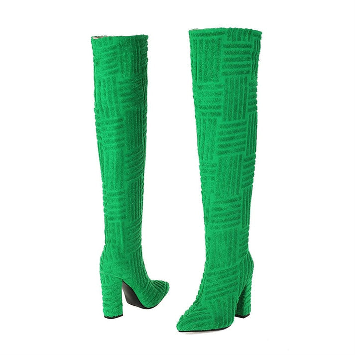 LUCREZIA – Botas altas para mujer con patrón texturizado