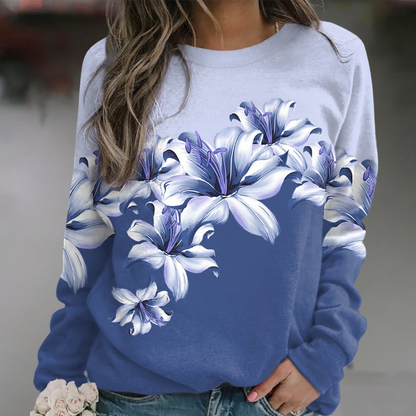 LIA - Sudadera con estampado floral para mujer