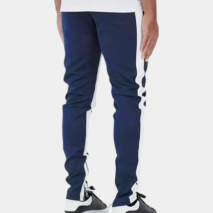 LEO - Pantalón jogger deportivo para hombre con franja de contraste
