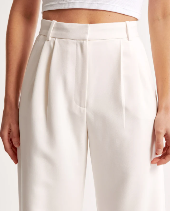 SASHA – Pantalón de cintura alta con pernera ancha para mujer