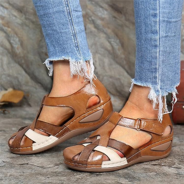 Sandalias ortopédicas con cuña, amortiguación y diseño transpirable – AMELYA