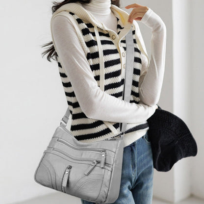 Bolso bandolera de mujer con bolsillos y cremallera – SADIE