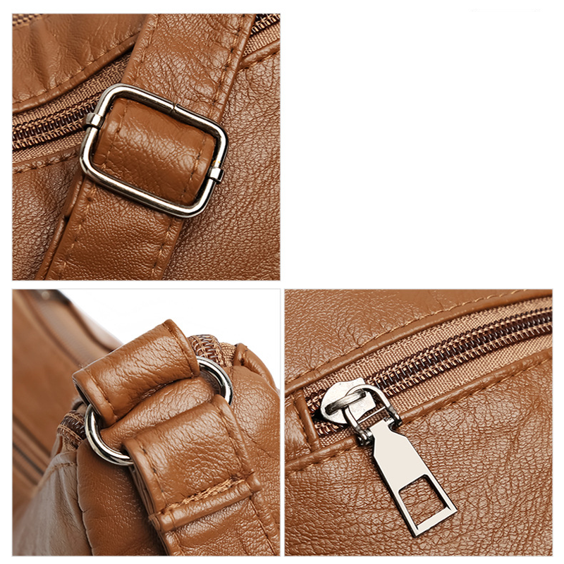 Bolso bandolera de mujer con bolsillos y cremallera – SADIE