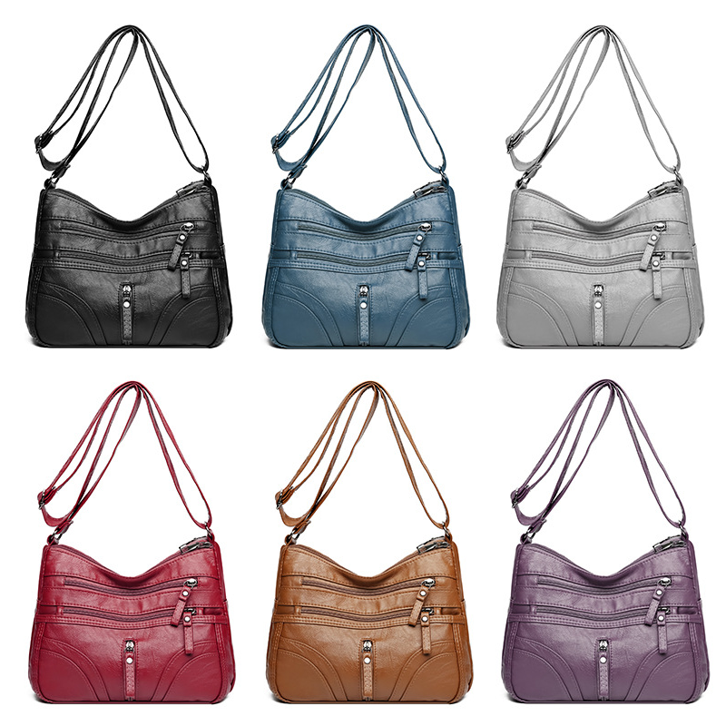 Bolso bandolera de mujer con bolsillos y cremallera – SADIE