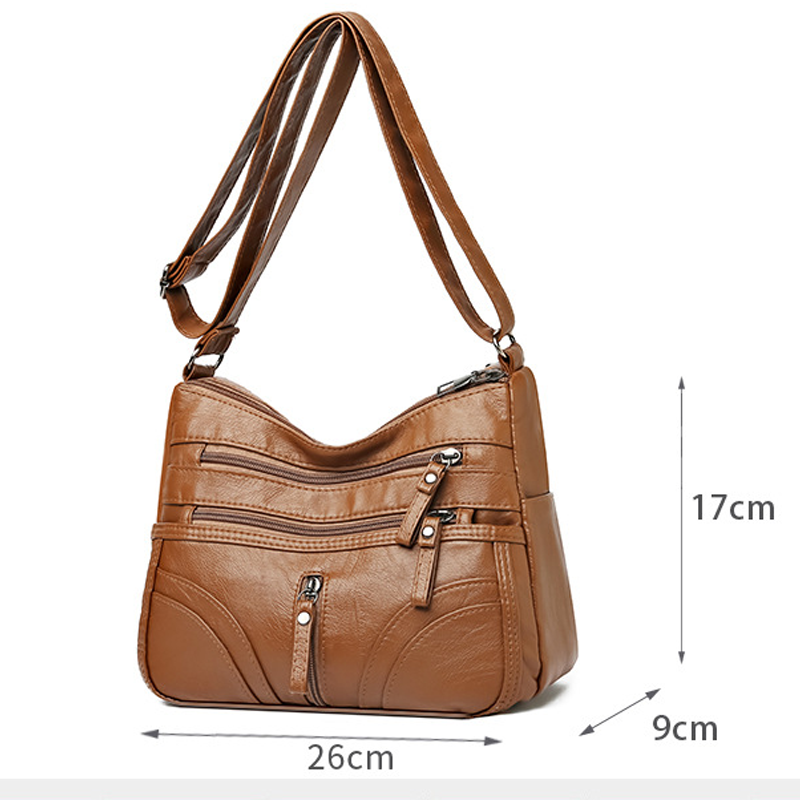 Bolso bandolera de mujer con bolsillos y cremallera – SADIE